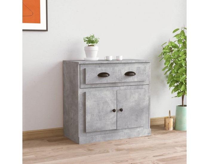 Sonata H Сайдборд, бетонно сив, 70x35,5x67,5 см, инженерно дърво