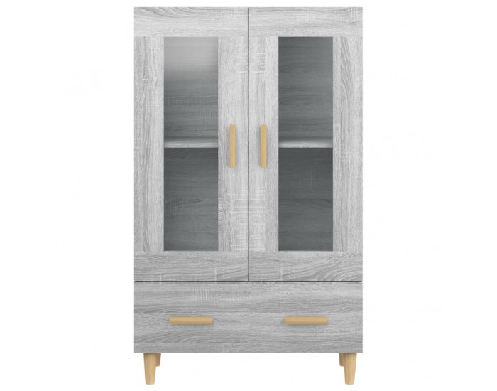 Sonata H Висок шкаф, сив сонома, 70x31x115 см, инженерно дърво