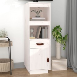 Sonata H Висок шкаф, бял, 34x40x108,5 см, борово дърво масив - Corpuri, vitrine, biblioteci modulare
