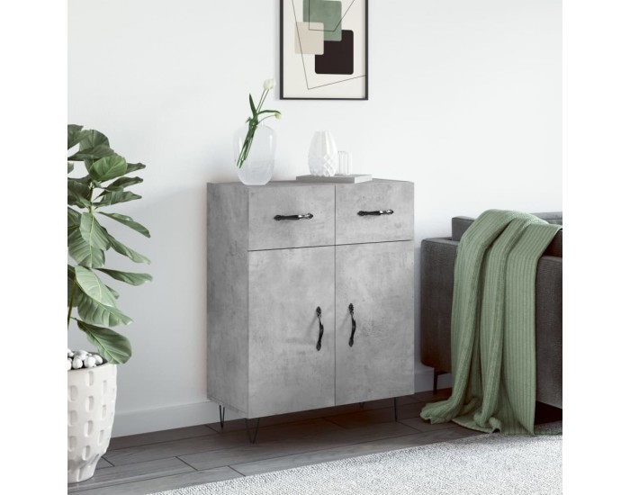 Sonata H Сайдборд, бетонно сив, 69,5x34x90 см, инженерно дърво