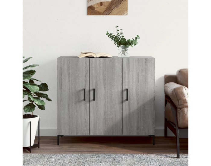 Sonata H Сайдборд, Сив сонома, 90x34x80 см, инженерно дърво