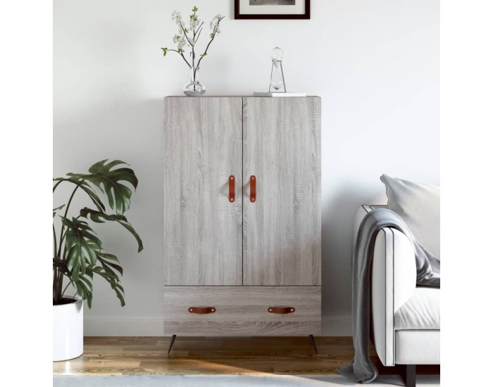 Sonata H Висок шкаф, сив сонома, 69,5x31x115 см, инженерно дърво