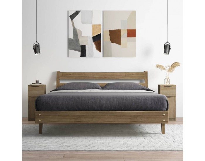 Sonata H Сайдборди, 2 бр, дъб сонома, 30x30x70 см, инженерно дърво