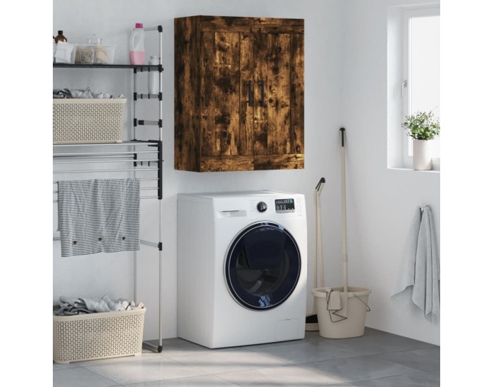 Sonata H Стенен шкаф опушен дъб 69,5x34x90 см инженерно дърво
