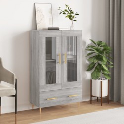 Sonata H Висок шкаф, сив сонома, 69,5x31x115 см, инженерно дърво - Corpuri, vitrine, biblioteci modulare