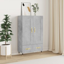Sonata H Висок шкаф, бетонно сиво, 69,5x31x115 см, инженерно дърво - Corpuri, vitrine, biblioteci modulare