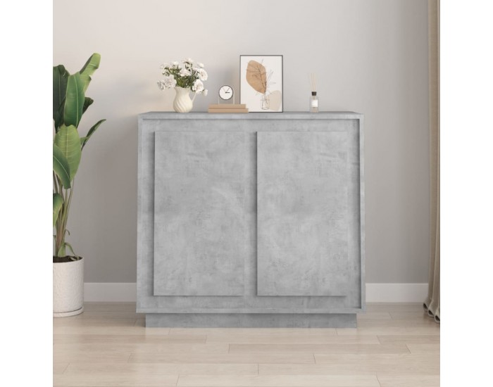 Sonata H Сайдборд, бетонно сив, 80x34x75 см, инженерно дърво