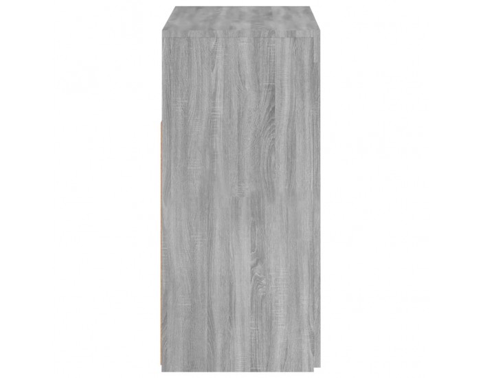 Sonata H Сайдборд с LED светлини, сив сонома, 80x35x75 см