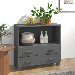 Sonata H Сайдборд HAMAR, тъмносив, 85x35x80 см, борово дърво масив - Corpuri, vitrine, biblioteci modulare