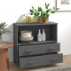 Sonata H Сайдборд HAMAR, тъмносив, 85x35x80 см, борово дърво масив