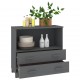 Sonata H Сайдборд HAMAR, тъмносив, 85x35x80 см, борово дърво масив