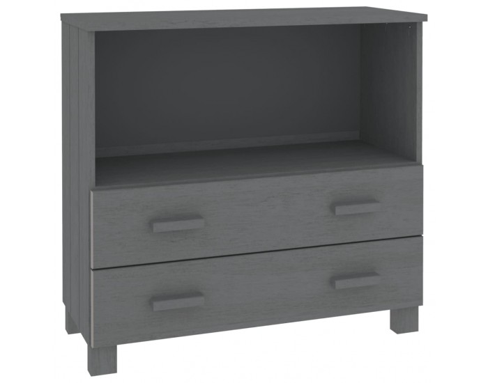 Sonata H Сайдборд HAMAR, тъмносив, 85x35x80 см, борово дърво масив