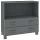 Sonata H Сайдборд HAMAR, тъмносив, 85x35x80 см, борово дърво масив