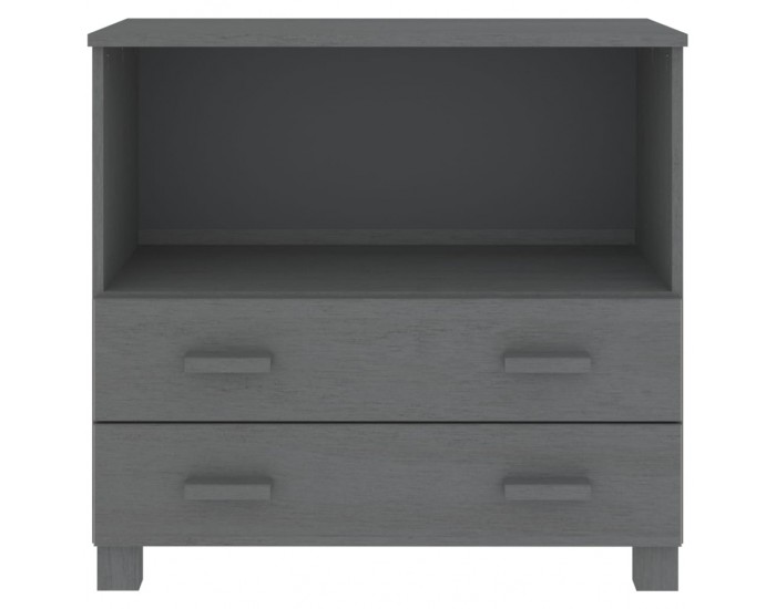 Sonata H Сайдборд HAMAR, тъмносив, 85x35x80 см, борово дърво масив
