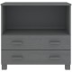 Sonata H Сайдборд HAMAR, тъмносив, 85x35x80 см, борово дърво масив