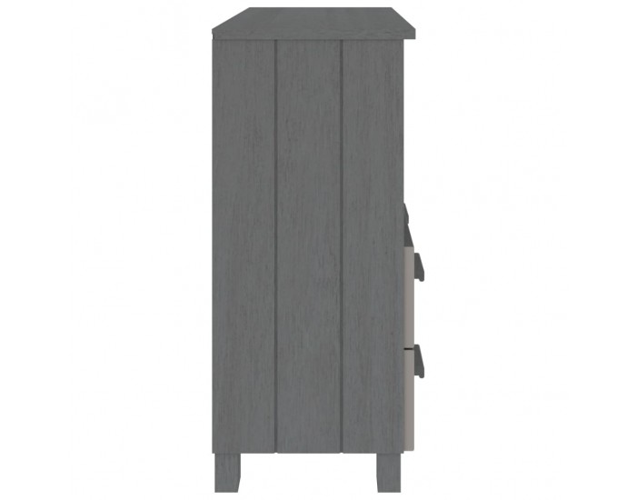 Sonata H Сайдборд HAMAR, тъмносив, 85x35x80 см, борово дърво масив
