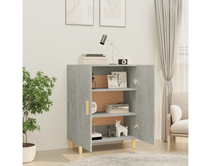 Sonata H Сайдборд, бетонно сив, 70x34x90 см, инженерно дърво