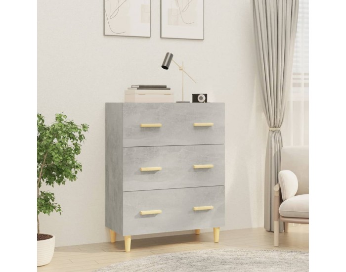 Sonata H Сайдборд, бетонно сив, 70x34x90 см, инженерно дърво