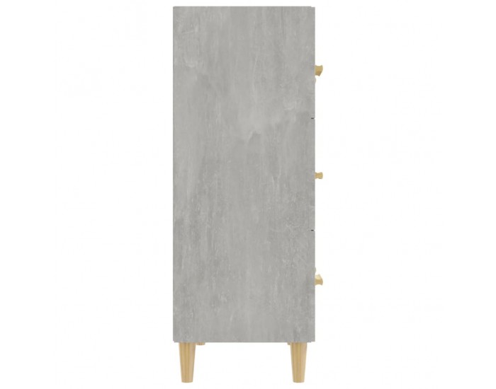 Sonata H Сайдборд, бетонно сив, 70x34x90 см, инженерно дърво