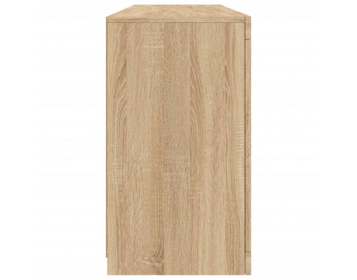 Sonata H Сайдборд с LED светлини, сонома дъб, 163x37x67 см