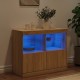 Sonata H Сайдборд с LED светлини, сонома дъб, 81x37x67 см