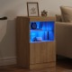 Sonata H Сайдборд с LED светлини, сонома дъб, 41x37x67 см