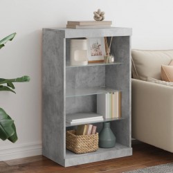 Sonata H Сайдборд с LED светлини, бетонно сив, 60,5x37x100 см - Corpuri, vitrine, biblioteci modulare