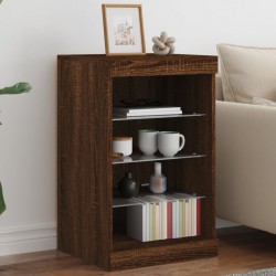 Sonata H Сайдборд с LED светлини, кафяв дъб, 41x37x67 см - Corpuri, vitrine, biblioteci modulare