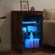 Sonata H Сайдборд с LED светлини, oпушен дъб, 41x37x67 см