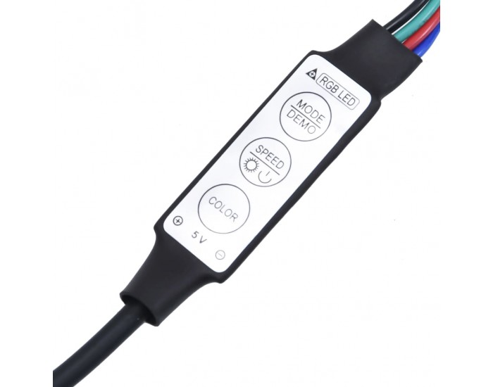 Sonata H Сайдборд с LED светлини, oпушен дъб, 41x37x67 см