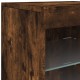 Sonata H Сайдборд с LED светлини, oпушен дъб, 41x37x67 см
