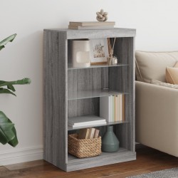 Sonata H Сайдборд с LED светлини, сив сонома, 60,5x37x100 см - Corpuri, vitrine, biblioteci modulare