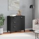 Sonata H Сайдборд VIKEN, черен, 80x40x80 см, инженерно дърво