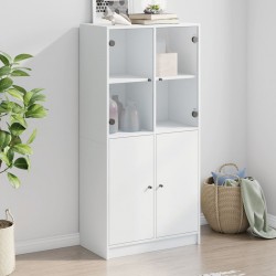 Sonata H Висок шкаф, бял, 68x37x142 см, инженерно дърво - Corpuri, vitrine, biblioteci modulare