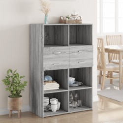 Sonata H Висок шкаф, сив сонома, 80x42,5x124 см, инженерно дърво - Corpuri, vitrine, biblioteci modulare