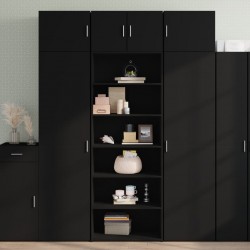 Sonata H Висок шкаф, черен, 70x41x185 см, инженерно дърво - Corpuri, vitrine, biblioteci modulare