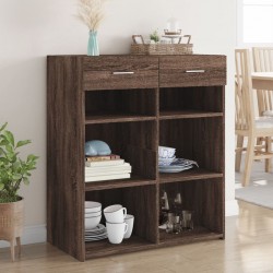 Sonata H Сайдборд, кафяв дъб, 80x42,5x93 см, инженерно дърво - Corpuri, vitrine, biblioteci modulare