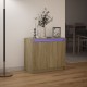 Sonata H Сайдборд с LED, дъб сонома, 72x34x61 см, инженерно дърво