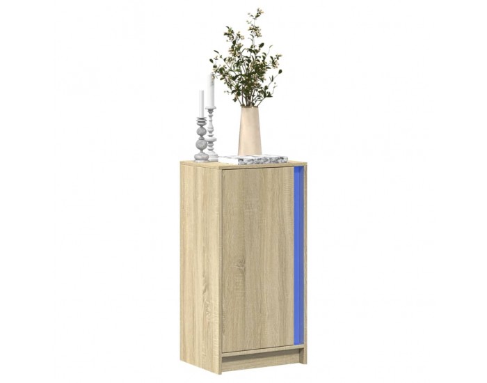Sonata H Сайдборд с LED, дъб сонома, 42,5x34x85 см, инженерно дърво