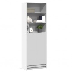 Sonata H Висок шкаф с LED, бял, 69x32,5x200 см, инженерно дърво - Corpuri, vitrine, biblioteci modulare