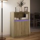 Sonata H Сайдборд с LED, дъб сонома, 72x34x100 см, инженерно дърво