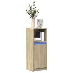 Sonata H Сайдборд с LED, дъб сонома, 38x34x100 см, инженерно дърво - Corpuri, vitrine, biblioteci modulare