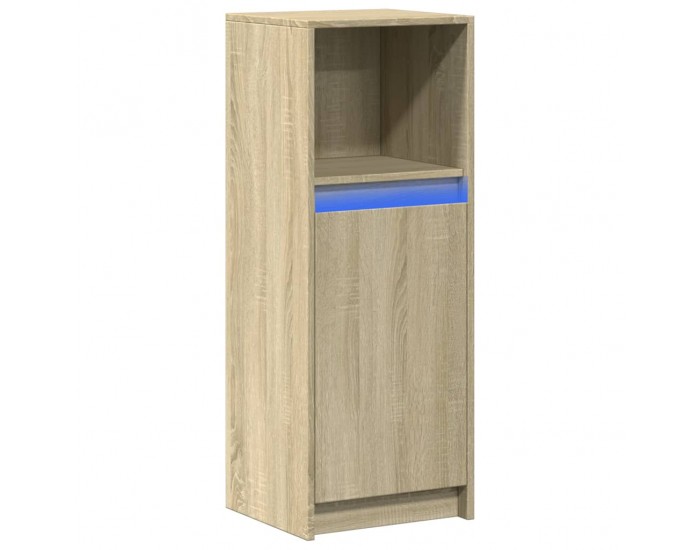 Sonata H Сайдборд с LED, дъб сонома, 38x34x100 см, инженерно дърво