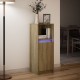 Sonata H Сайдборд с LED, дъб сонома, 38x34x100 см, инженерно дърво