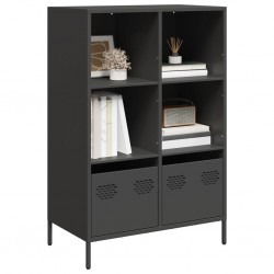 Sonata H Висок шкаф, черен, 68x39x103,5 см, стомана - Corpuri, vitrine, biblioteci modulare
