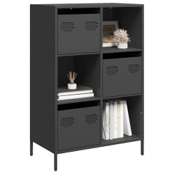 Sonata H Висок шкаф, черен, 68x39x103,5 см, стомана - Corpuri, vitrine, biblioteci modulare
