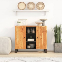 Sonata H Сайдборд с 2 врати, 90x33x75 см, акациево дърво масив - Corpuri, vitrine, biblioteci modulare