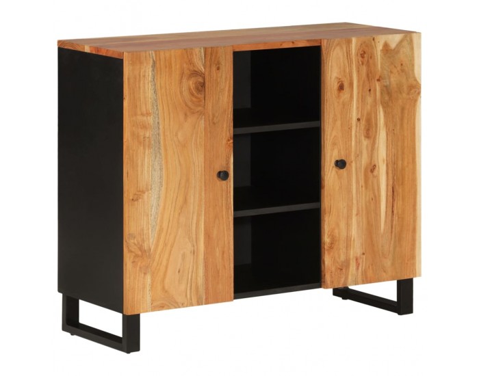 Sonata H Сайдборд с 2 врати, 90x33x75 см, акациево дърво масив