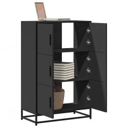 Sonata H Висок шкаф, черен, 68x35x106,5 см, инженерно дърво и метал - Corpuri, vitrine, biblioteci modulare