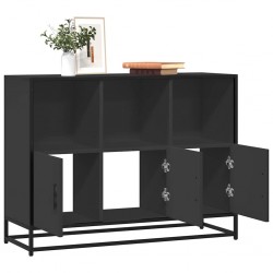 Sonata H Сайдборд, черен, 100x35x76 см, инженерно дърво - Corpuri, vitrine, biblioteci modulare